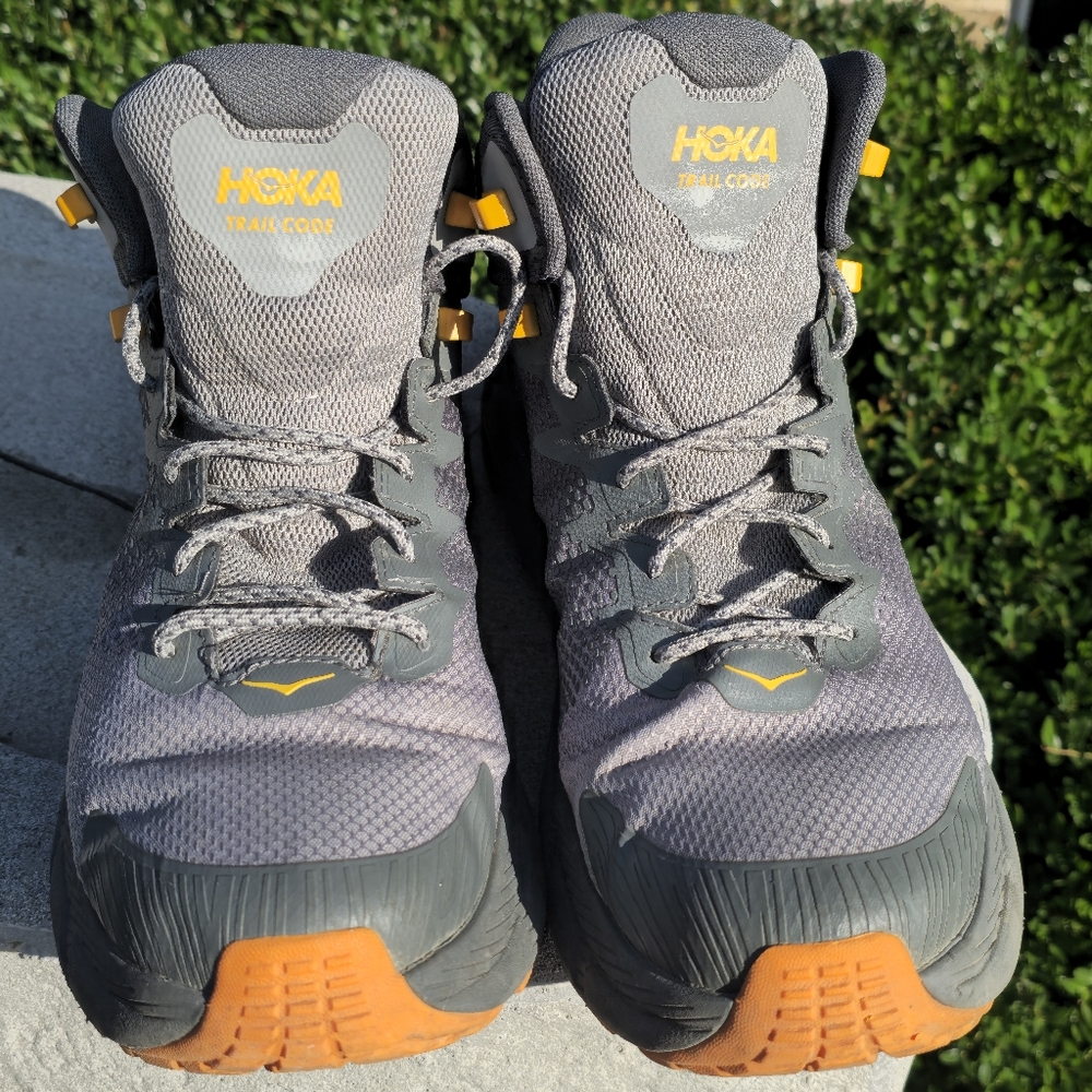Hoka Men's Shoes - Gray and Orange 12D - Picture 3 of 9
